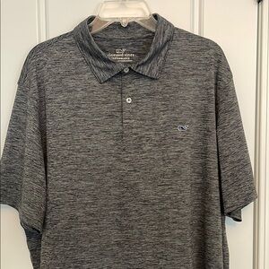 Vineyard Vines Heathered Gray Performance Polo